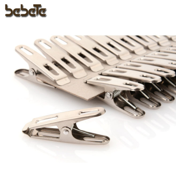Stainless Steel Finger Clips Clothes Pins Hanging Clips Hooks for Towel Clothes Home/Office Use