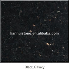 Imported polished Black Galaxy black granite