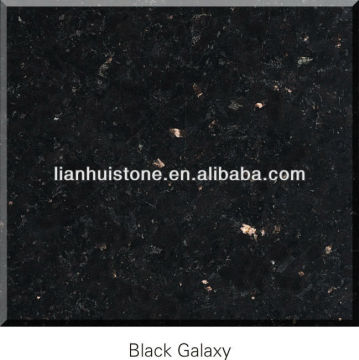 Imported polished Black Galaxy black granite