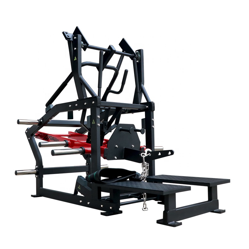 Hammer strength plate loaded belt squat machine