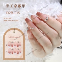 Wholesale 3D Nail Art Pre-Designed Bride Artificial Fingernails
