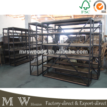 metal industrial bookshelf, iron industrial vintage bookshelf, vintage metal bookshelf