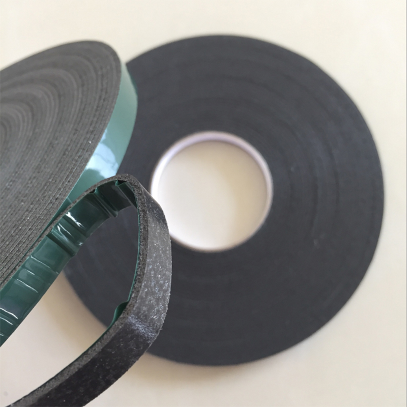 High temperature resistant green film black sponge double sided adhesive tape