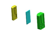 Flat pressure compensated emitter labyrinth runner built in