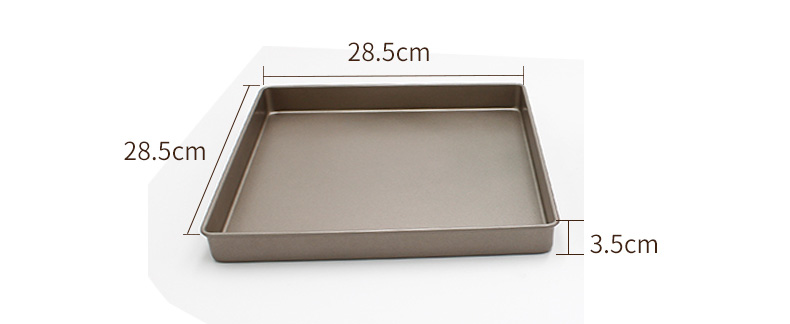 Molde para pasteles cuadrado de acero al carbono de 11 pulgadas (28) 11 inch carbon steel square cake pan (28)