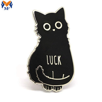 Alfinete de metal de presente personalizado para amantes de animais esmaltado para gatos