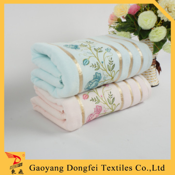 Blue Peony Customized Embroidered Bath Towels