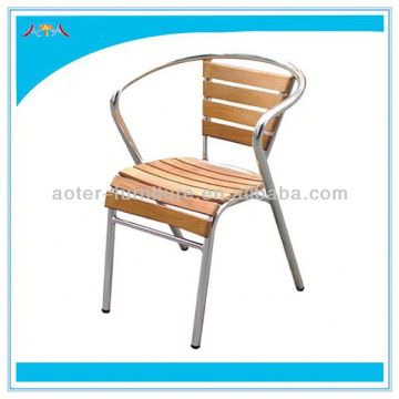 Aluminum wood antique style chair