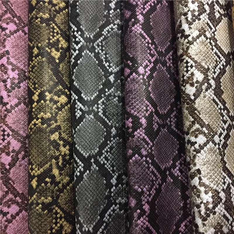 Kundenspezifisches farbabriebfestes Schlangenhautleder für Taschen
