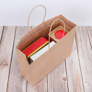 Kraft Paper Twist Handle Promotional Christmas Gift Bag