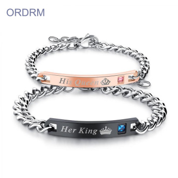 Customized Unique Valentines Gift Bracelet Set For Couples