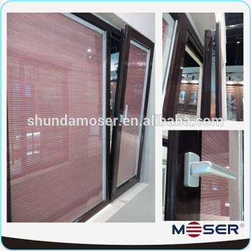 insulation aluminum double glass louvre window