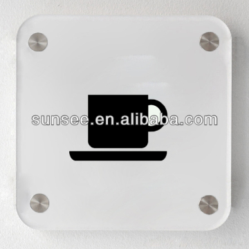 acrylic wall mount cafe sign design