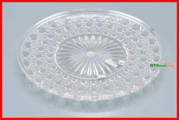 Round plastic party food trays