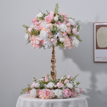 Artificial Pink Rose Hydrangea Centerpieces for Weddings