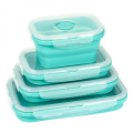 Umweltfreundliche 4 größe silikon einweg lunchbox