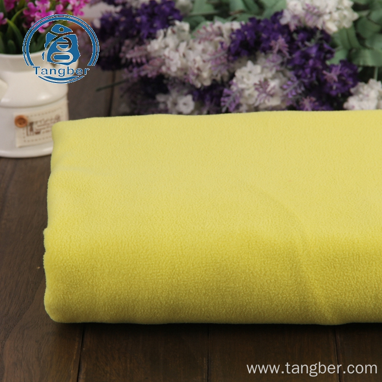 DTY polyester anti pilling micro polar fleece fabric