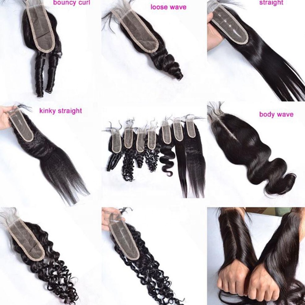 Wholesale Hot Selling Kim K 2x6 Middle Part Indian Human Hair Kinky Curly Wave 2*6 Lace Closure