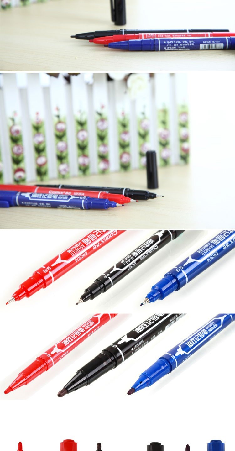 Colourful Permanent Marker Pen With Dual Tips