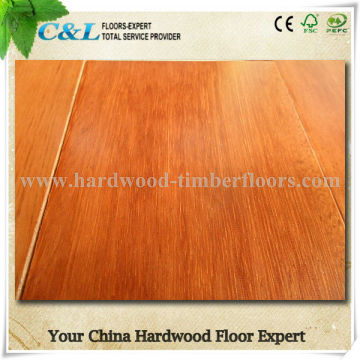 High quality UV prefinished kempas solid wooden flooring