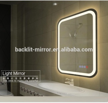 lighted bathroom mirror with cabinet ,chargeable bath mirror