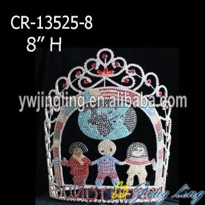 8" Big Custom Pageant Princess Crown For Girls