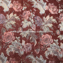 Chenille curtain fabric, 60% polyester 40% viscose