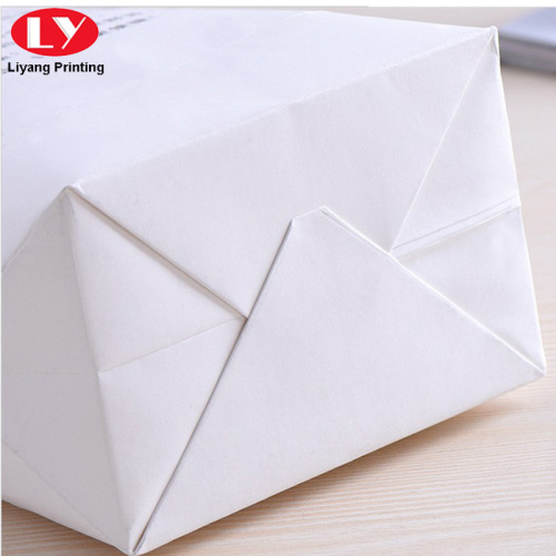 Custom Fine White Paper Bag Rivet Handle