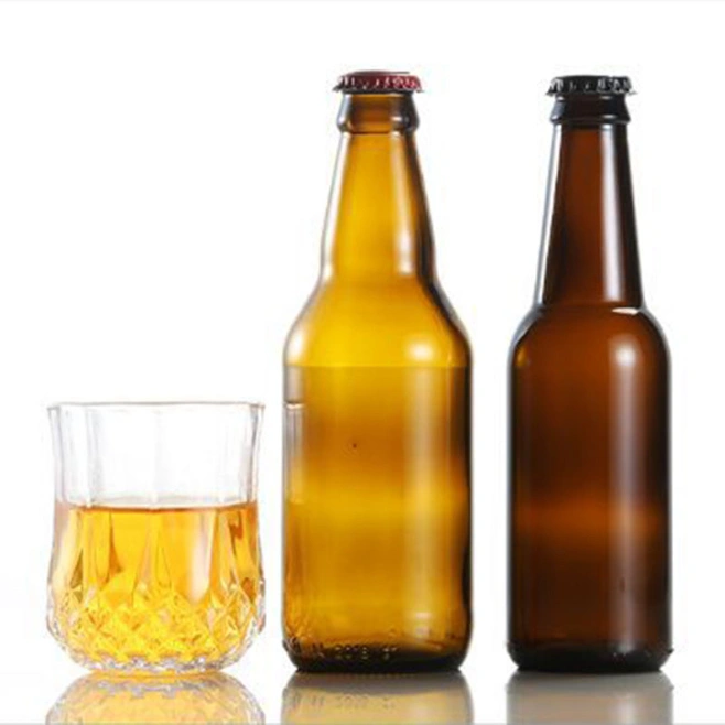 Cheap Custom Amber Brown Wholesale Glass Beer Bottle