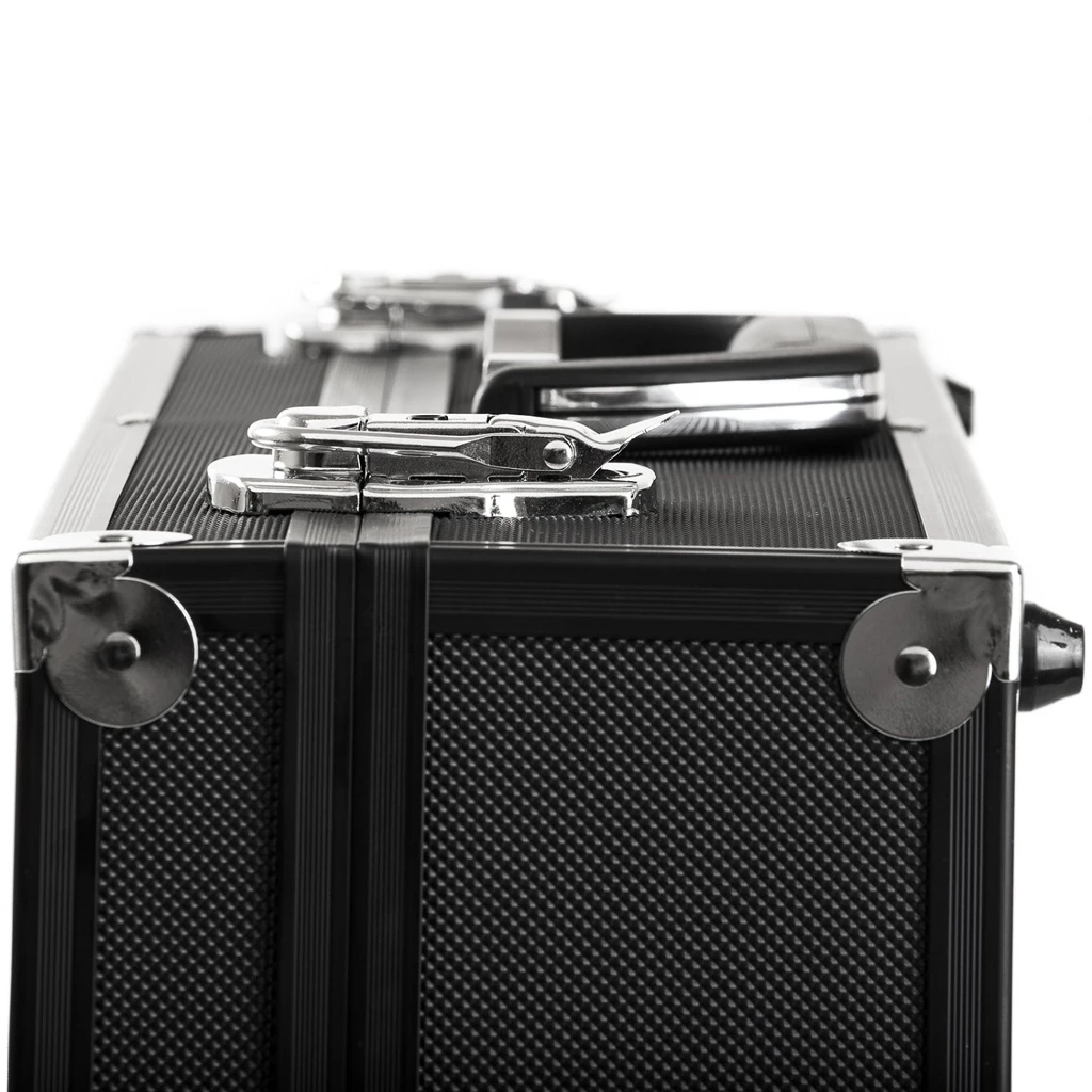 Pro Aluminum Tool Case For Digital Camera Lens Black Digital Lens Suitcase With Foam Padded