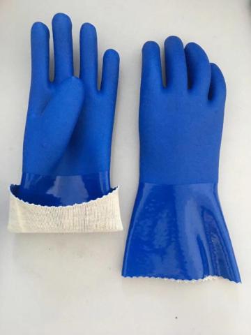 Cotton Liner PVC Sandy Coated Work Glove