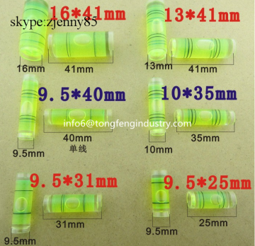 cylindrical spirit level vials