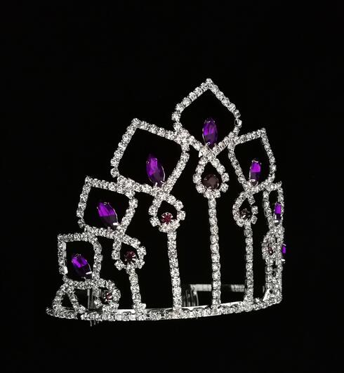 Elegant Colorful Queen Pageant Crowns CR-245