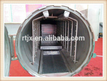 Horizontal pressure retort