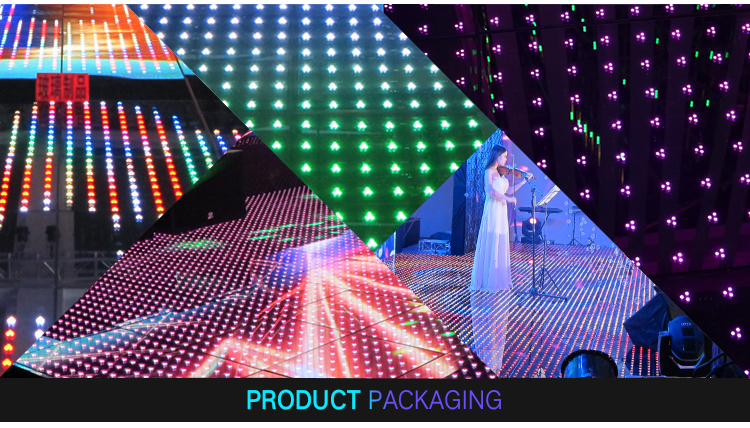 RGB colorful stage lighting equipment slim led dance floor for wedding party events stage