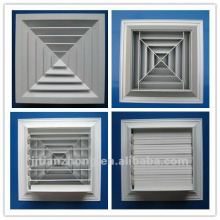 Square air diffuser/aluminum diffuser in 3 ways