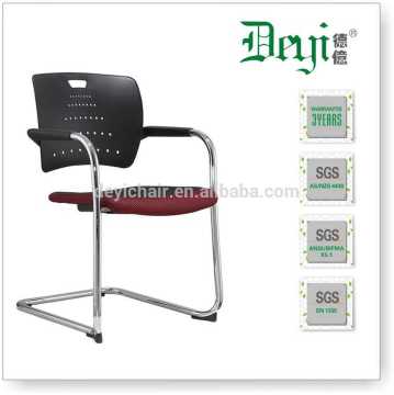 modern plastic back meeting room chair 885-B chrome frame waiting room chair with upholstery