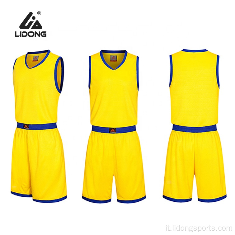 Maglia da basket cutom uniforme da basket giovanile economica