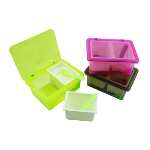 2 Grids Plastic Seasoning Box