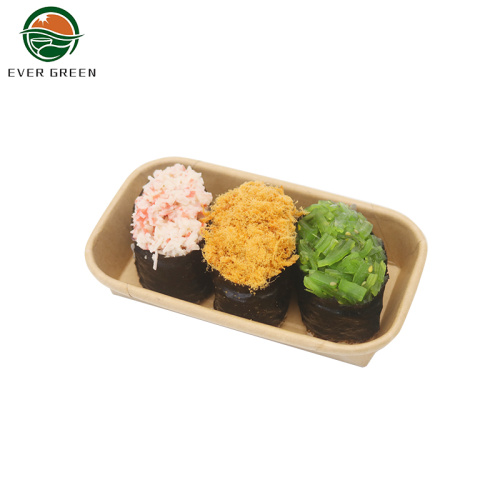 Disposable Recyclable Kraft Paper Food Tray Wth Lid