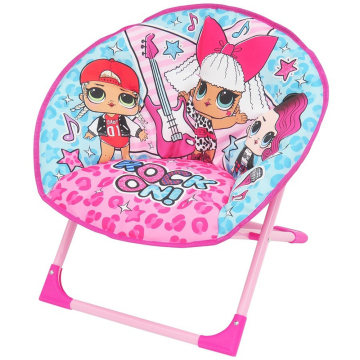 Girl rock on cartoon Moon Chair