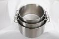 304 Stainless Steel Short Stockpot dengan tutup