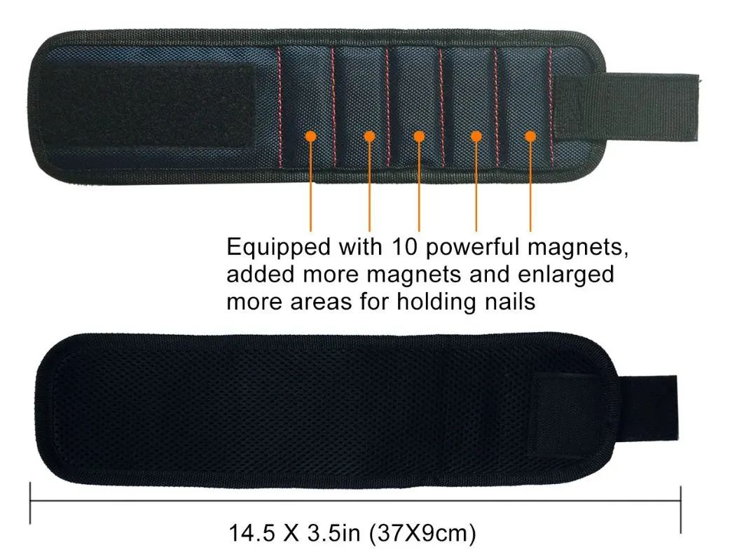 Hot Selling Strong Magnetic Wristband for Holding Tools with 10 PCS Magnets