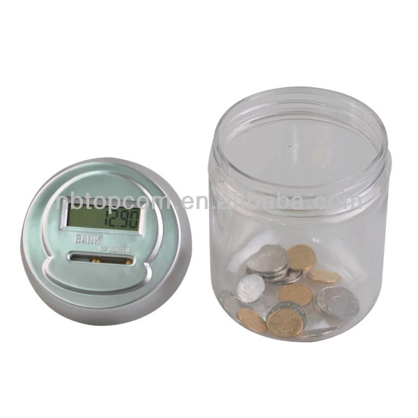 Bank Digital Automatic Counting Counting Coin Bank Jar Μεγάλο κουτί εξοικονόμησης χρημάτων με οθόνη LCD