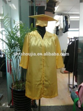 Graduation Robes Shiny Royal ,Children Graduation Robes Shiny Royal yellow,PHD academic cheap graduation robe