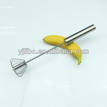 Stainless steel kitchen whisk tools rotation egg beater egg whisk