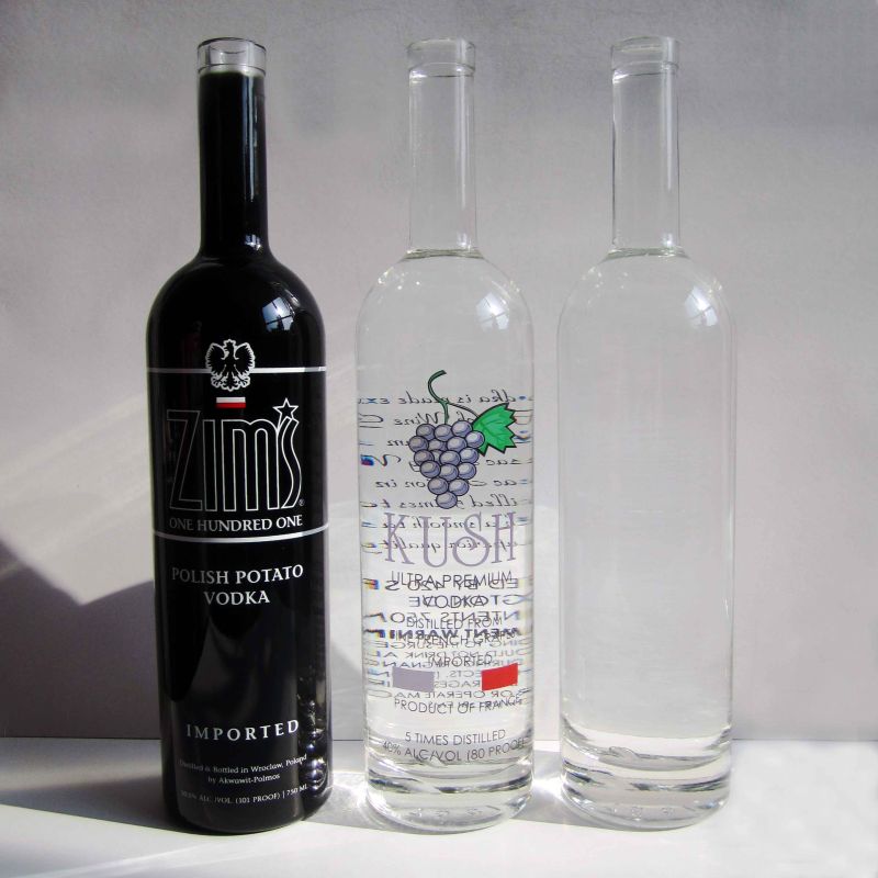 375ml, 750ml, 1000ml Glass Bottle for Wine, Vodka, Wiskey