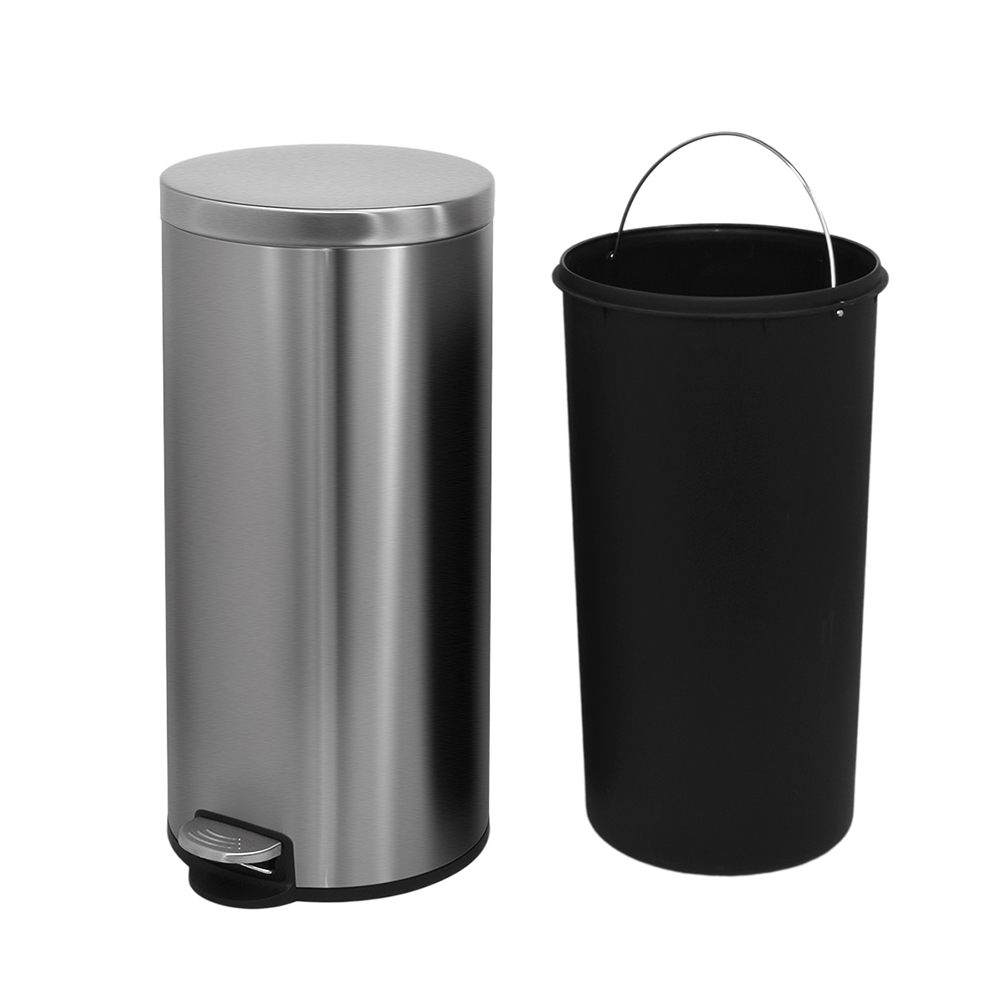 stainless steel trash can