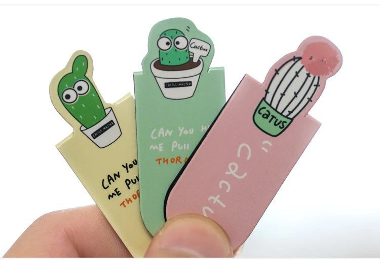 3PCS Per Set Colorful Mini Soft Magnet Bookmark