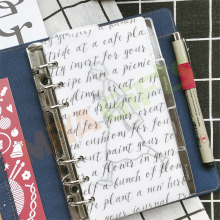 Gold Foiled Translucent Vellum Paper for Agenda Diaries & Planners